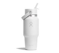 Hydro Flask - Wide Flex Straw Travel Bottle 710 ml (24 oz) - Leakproof, Insulated, Cupholder Compatible - Keeps Drinks Cold 24 Hrs - Flex Straw Cap - White