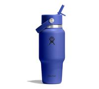 Hydro Flask - Wide Flex Straw Travel Bottle 710 ml (24 oz) - Leakproof, Insulated, Cupholder Compatible - Keeps Drinks Cold 24 Hrs - Flex Straw Cap - Capri Blue