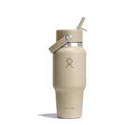 Hydro Flask - Wide Flex Straw Travel Bottle 710ml (24 oz) - Leakproof, Insulated, Cupholder Compatible - Keeps Drinks Cold 24 Hrs - Flex Straw Cap - Oat