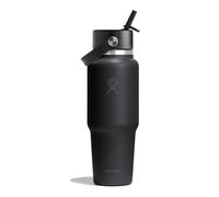 Hydro Flask - Wide Flex Straw Travel Bottle - Water bottle size 946 ml, black/grey