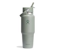 Hydro Flask - Wide Flex Straw Travel Bottle 946 ml (32 oz), Agave | Stainless Steel, Leakproof, Fits Most Cupholders - Insulated Cold 24 Hrs - Wide Mouth, Ice Cube Friendly - Agave