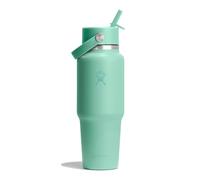 Hydro Flask - Wide Flex Straw Travel Bottle 946 ml (32 oz) - Stainless Steel, Leakproof, Fits Most Cupholders - Insulated Cold 24 Hrs - Wide Mouth, Ice Cube Friendly - Mermaid Green