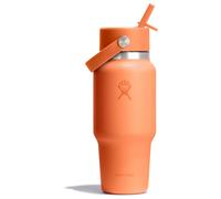 Hydro Flask - Wide Flex Straw Travel Bottle 710ml (24 oz) - Leakproof, Insulated, Cupholder Compatible - Keeps Drinks Cold 24 Hrs - Flex Straw Cap - Nectar Orange