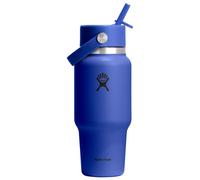 Hydro Flask Travel Water Bottle - Insulated Stainless Steel - Wide Straw Lid, Non Spill, Leakproof in 32 Oz Capri Blue