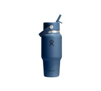 Hydro Flask Wide Mouth Flex Straw Cap Harbor Blue Travel Bottle, 710 ml