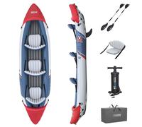 Hydro-Force 3 Person Inflatable Kayak Set with Aluminium Oars and Hand Pump, 3 Man Kayak