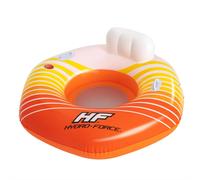 Hydro-Force 43399E Swimming Pool Lake River Beach Inflatable PVC Clasp N Go Inner Tube Ring Float with Cup Holder Sunkissed Orange and Yellow