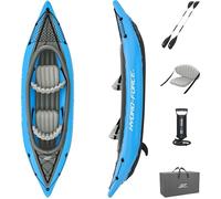 Hydro-Force 9'2" x 34" Ventura Elite X1 Inflatable Kayak Set | Fits 1 Adult | Includes Boat, Aluminum Paddle, Hand Pump, Fins, Seat, Gear Bag, Carry Bag, Repair Patch Kit