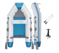 Bestway Hydro-Force Caspian Elite 2 Person Inflatable Boat, Blow Up Boat, Inflatable Tender with Oars and Hand Pump, Teal/Grey