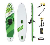 Bestway Hydro-Force Freesoul Tech Convertible SUP Set, Inflatable Stand Up Paddle Board with Seat, Green, 11ft 2"