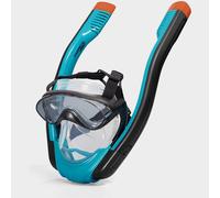 Hydro-Pro SeaClear Flowtech Full-Face Snorkelling Mask, Unisex Underwater Face Mask, Blue, S/M