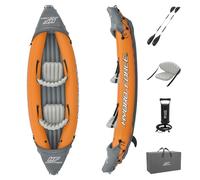 Hydro-Force Rapid Kayak | 2 Person Inflatable Kayak Set with Seats, Backrest, Paddles, Hand Pump and Carry Bag, Orange
