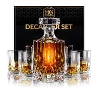 Hydro Gizmos Luxury Gift For Men - Whiskey Decanter Set For Beloved Husband Or Dad Birthday Gift - 4 Whiskey Glasses And Decanter Set Is a Great Gift Idea for Whisky, Bourbon, or Scotch lovers