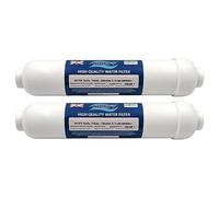 Hydro+ H11PA Inline Fridge Water Filter & Scale Inhibitor | Activated Carbon Fridge, Cooler & Tap Filter | 1/4" Push Fit Filter Cartridge | Samsung, LG, GE, Bosch, Daewoo, Neff, Siemens (2 Pack)