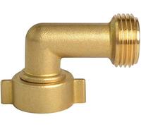 Hydro Master 0711801 90 Degree Garden Hose Elbow with Lead Free Brass 3/4" FHT x 3/4" MHT