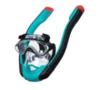 Hydro-Pro SeaClear Flowtech Full-Face Snorkelling Mask, Unisex Underwater Face Mask, Blue, S/M