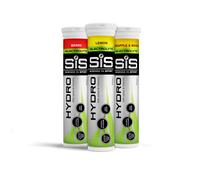 Science In Sport Hydro Hydration Tablets, Variety Pack Pineapple Mango, Berry, Lemon Flavour Plus Electrolytes, 20 Effervescent Tablets per Bottle (3 Bottles)
