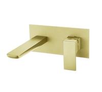 Hydro Wall Mounted Basin Mixer Tap Aquarius Gold One Size