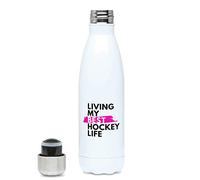 Hydro Water Bottle - Hockey Gift for Women Girls Players & Coaches - Living my Best Hockey Life
