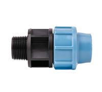 HYDROBIL Water Pipe Plumbing Fittings, 20mm Female x 1/2" BSP Male Adapter, MDPE Plastic Pipe, 16 Bar, Max. Temp. 45°C, MDPE Fittings, Outside Tap Connector, Garden Hose Connector for Hose Pipe
