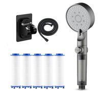 HydroBoost High Pressure 5-Mode Filtered Shower Head, HydroBoost High Pressure Shower Filtered Head with Handheld, Built-in Power Wash for Hard Water (1 PC)