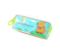 Hydrochoerus Oriented Glowing Writing Materials Case Capacious Interior Smooth Slide Cosmetic Planner Bag PU Makeup Storage Bag