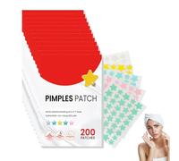 Hydrocolloid Acne Patches, 200 Count with Tea Tree Oil & Witch Hazel, Oil-Control & Pore-Cleaning Face Pimple Patches, Fast-Acting Clear Blemish Stickers for Teens and Adults (12PCS)