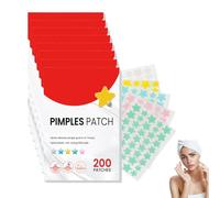 Hydrocolloid Acne Patches, 200 Count with Tea Tree Oil & Witch Hazel, Oil-Control & Pore-Cleaning Face Pimple Patches, Fast-Acting Clear Blemish Stickers for Teens and Adults (8PCS)