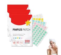 Hydrocolloid Acne Patches, 200 Count with Tea Tree Oil & Witch Hazel, Oil-Control & Pore-Cleaning Face Pimple Patches, Fast-Acting Clear Blemish Stickers for Teens and Adults (3PCS)