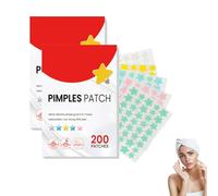 Hydrocolloid Acne Patches, 200 Count with Tea Tree Oil & Witch Hazel, Oil-Control & Pore-Cleaning Face Pimple Patches, Fast-Acting Clear Blemish Stickers for Teens and Adults (2PCS)