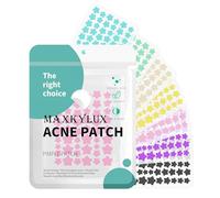 Hydrocolloid Acne Patches for Face, Star Shaped Pimple Patches with Tea Tree Oil, Salicylic Acid Cica Extract, Cute Colorful Dot Stickers for Teens and Adults, 4 Sizes (8mm/9mm/11mm/14