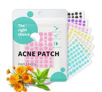 Hydrocolloid Acne Patches for Face, Star Shaped Pimple Patches with Tea Tree Oil, Salicylic Acid Cica Extract, Cute Colorful Dot Stickers for Teens and Adults, 4 Sizes (8mm/9mm/11mm/14