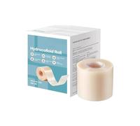 Hydrocolloid Bandages Roll,Hydrocolloid Dressings Plasters Tape Bandages Patches Pads with Self-Adhesive, Ultra Absorbent, Waterproof for Cuts, Blisters, Acne (5cmx1.5m)