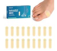 Hydrocolloid Blister Bandages for Feet - 18 Count Gel plasters - Blister Cushions for Heel,Toe,Blister Prevention for Travel,Water Resistant Bandages(Spot Pack)