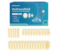 Hydrocolloid Blister Bandages for Feet - 30ct Gel Blister Cushions for Heel, Toe - Blister Prevention for Travel - Water Resistant Bandages Pads(Variety Pack)