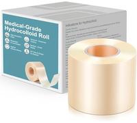 Hydrocolloid Dressing Roll, Hydrocolloid Roll for Wound Care, Self-Adhesive Wound Dressing Pads, Highly Absorbent Dressing Tape, Cuttable, Home Essential (5cm×1.5m/1.97in×4.92ft)
