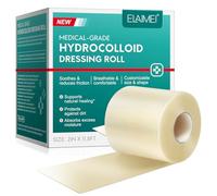 Hydrocolloid Dressing Roll - Professional Wound Care Bandages (5cm x 3.6m) | Self-Adhesive Hydrocolloid Plasters | Cut-to-Size, Waterproof & Ultra-Absorbent, Home Essential