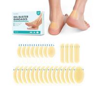 Hydrocolloid Gel Blister Bandages Pads - Promifun Blister Cushions - Water Resistant Hydrocolloid Bandages for Foot, Toe, Heel - Gel Blister Bandages for Prevention & Recovery (27ct, Variety Pack)