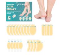 Hydrocolloid Gel Blister Wraps for Feet Waterproof Self Adhesive Heel Protector Toe Bunion Pain Relief Long Lasting Bladder Pads for Prevention and Recovery (Pack of 22)