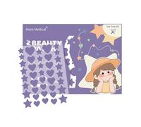 Hydrocolloid Pimple Patch Star Heart Acne Patches 3 Sizes 40 Counts Spot Blemish Stickers Zit Dot Colorful Cover Breakout Hiding Face Emergency Treatment(purple)