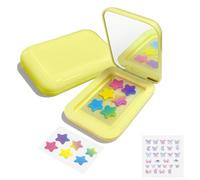 Hydrocolloid Pimple Patches for Face for Sensitive Skin, 30 Pcs Gradient Star Acne Spot Patches, Gift-Ready Slim Mirror Case + DIY Stickers,Water-Resistant Day & Night, Non-Drying,Valentine’s Day Gift