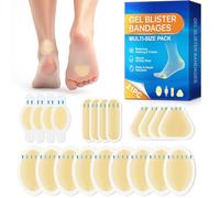 Hydrocolloid Plasters, 21pcs Waterproof Hydrocolloid Dressing, Quick-Healing Blister Cushions for Toe Heel All-Day Prevention for Heel, Toe & Foot (Variety Pack)