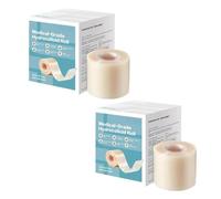 Hydrocolloid Roll, 2 Pieces Hydrocolloid Patches for Wound Care, Cuttable Waterproof Roll Tape, Moist Scar Tape Rolls for Toe Pimple Cuts Athlete Daily Face Body Outdoor Activities Gym Workout