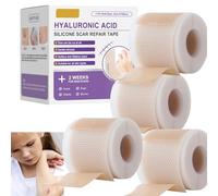 Hydrocolloid Roll 4cm x 150cm, Medical Grade Hydrocolloid Tape & Bandages, Silicone Scar Tape for Scar Reduction, Waterproof & Breathable Dressing for Wound Care, Blisters & Acne (4pcs)