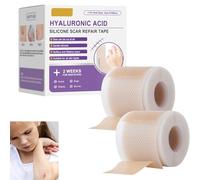 Hydrocolloid Roll 4cm x 150cm, Medical Grade Hydrocolloid Tape & Bandages, Silicone Scar Tape for Scar Reduction, Waterproof & Breathable Dressing for Wound Care, Blisters & Acne (2pcs)