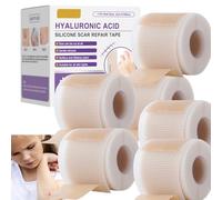 Hydrocolloid Roll 4cm x 150cm, Medical Grade Hydrocolloid Tape & Bandages, Silicone Scar Tape for Scar Reduction, Waterproof & Breathable Dressing for Wound Care, Blisters & Acne (6pcs)