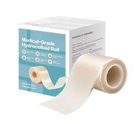 Hydrocolloid Roll, 5 * 500cm Hydrocolloid Roll for Wound Care, Waterproof Hydrocolloid Bandages, Suitable for Blisters, Acne and Minor Cuts