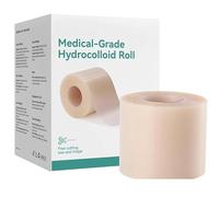 Hydrocolloid Roll 5CM X 150cm,Flexible & Waterproof Dressing Tape,Hydrocolloid Plasters Bandages with Self-Adhesive，0.3mm Thickness Ultra Absorbent for Wound Care, Blister,Acne (5 cm x 150 cm)