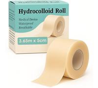 Hydrocolloid Roll 5cm x 3.65m - Cut-to-Size Waterproof Dressing Tape - Flexible & Skin-Friendly Bandage Patch for Blisters, Acne, Minor Wounds - Self-Adhesive & Latex-Free (5cm x 3.65m)