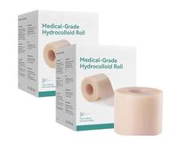 Hydrocolloid Roll 5cm x 5m,Cut-to-Size Waterproof Dressing Tape Hydrocolloid Plasters Hydrocolloids Dressings Bandages Flexible & Skin-Friendly Bandage Patch for Blisters,Acne,Wounds Self-Adhesive (2)